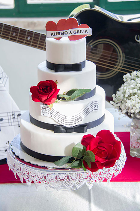 matrimonio rockabilly torta
