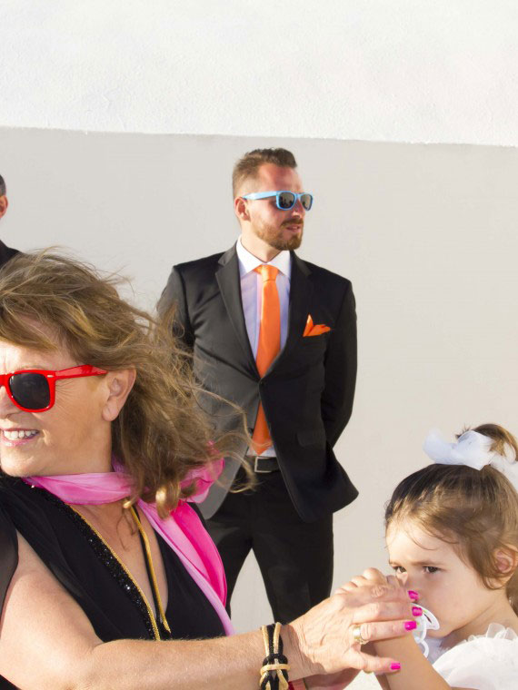 Matrimonio Santorini Rainbow dettagli colorati