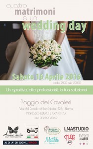 Locandina Open Day 4 matrimoni un Wedding Day