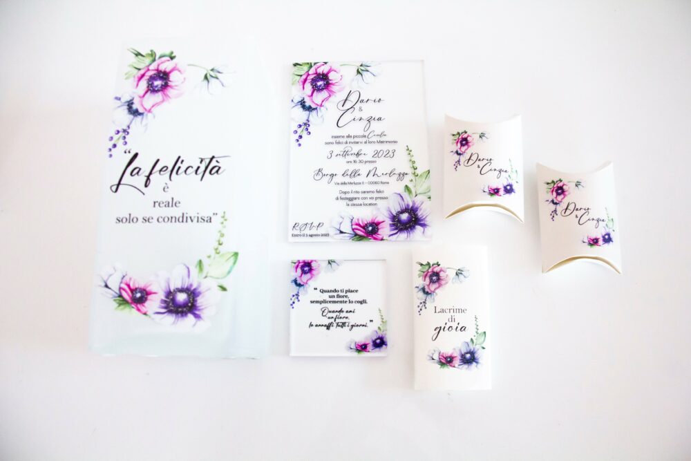 Stampa coordinato fiori viola- 2